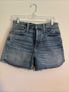 Madewell High-Rise Denim Cutoff Shorts in Medium Blue Wash